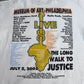 【LIVE 8 2005 Philadelphia プリントTシャツ】The Long Walk To Justice Anvilボディ USA生地 ホンジュラス製 音楽イベントTシャツ 古着/8-57