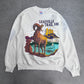 【90s Hanes ACTIVEWEAR LEADVILLE TRAIL 100 スウェット Lサイズ】ヘインズ USAファブリック ヴィンテージ クルーネック トレーナー ランイベント アニマルプリント/2-100