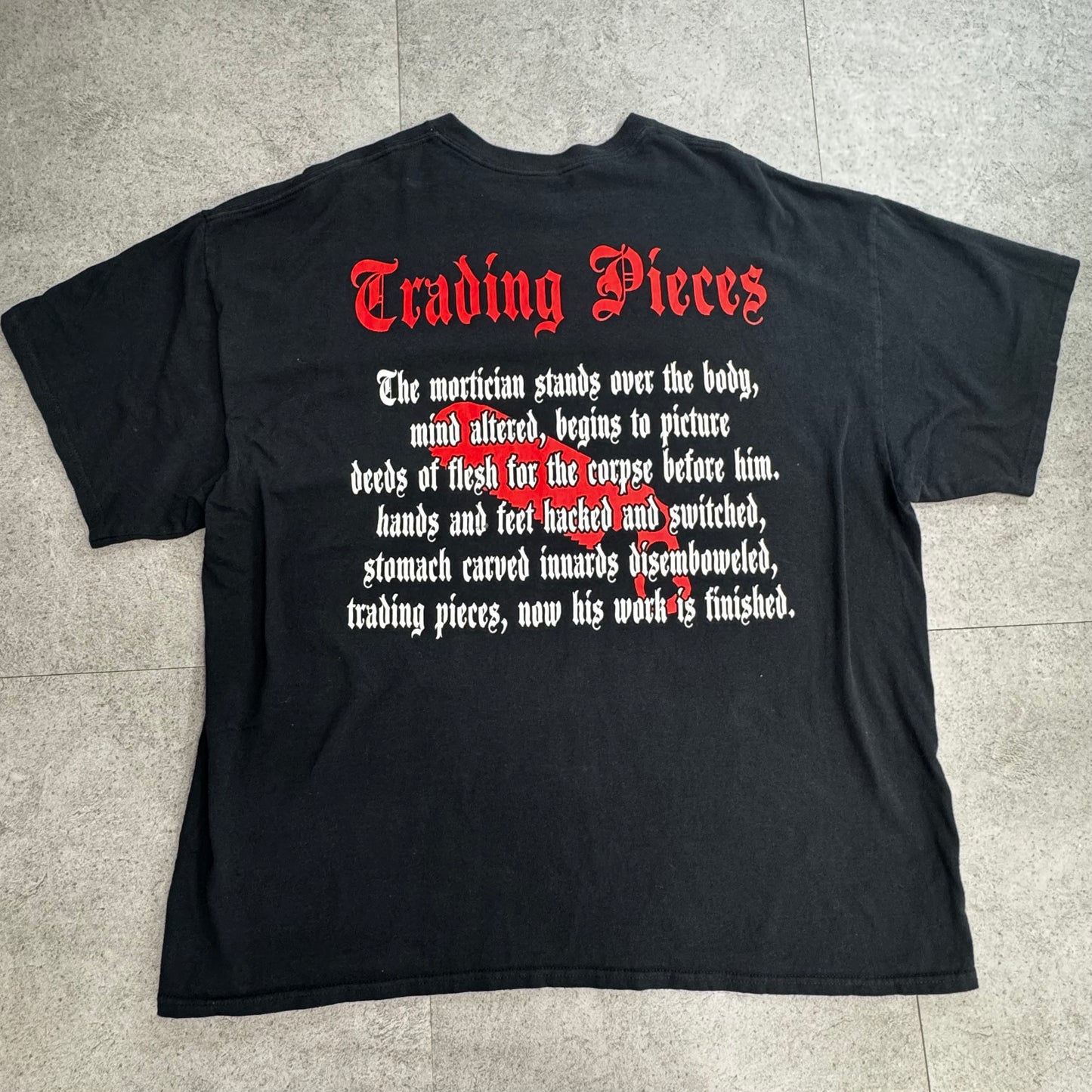 【Deeds of Flesh / Trading Pieces プリントTシャツ】デスメタルT / バンドT / ブラック / GILDAN HEAVY COTTON / 2XL/6-13