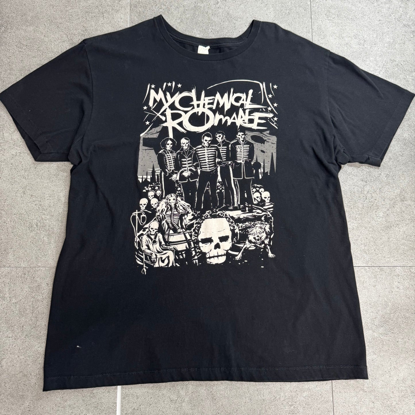 【My Chemical Romance プリントTシャツ】バンドT / ロックT / ブラック / モノトーンプリント/6-11