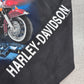 【HARLEY-DAVIDSON サンタクロース バイク クリスマス ロングスリーブTシャツ】2021年 M ブラック 両面プリント 袖プリント/8-44