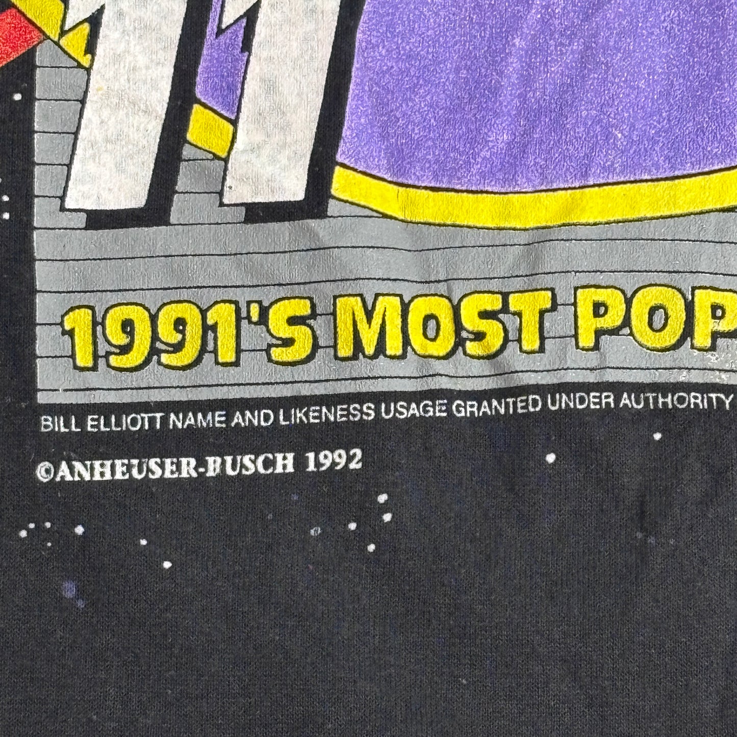 BILL ELLIOTT × Budweiser 1992年コピーライト レーシングTシャツ USA製 ヴィンテージ/4-4