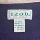 【90s IZOD アイゾッド 長袖ラガーシャツ】マルチボーダー 刺繍ロゴ L 100%コットン マレーシア製 古着/9-2