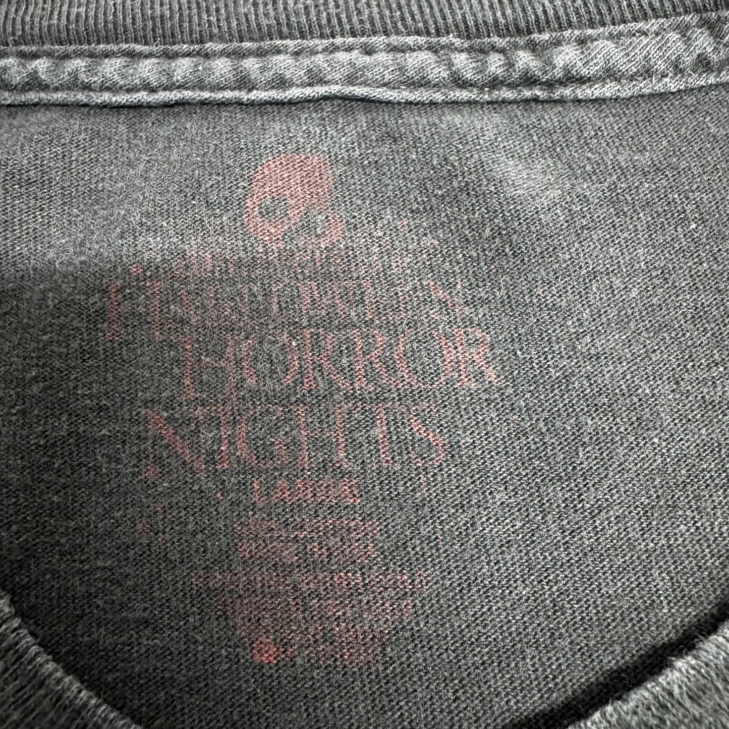 ユニバーサル・オーランド HHN XX Twenty Years of Fear 2010 ホラーTシャツ ブラック L相当/7-56
