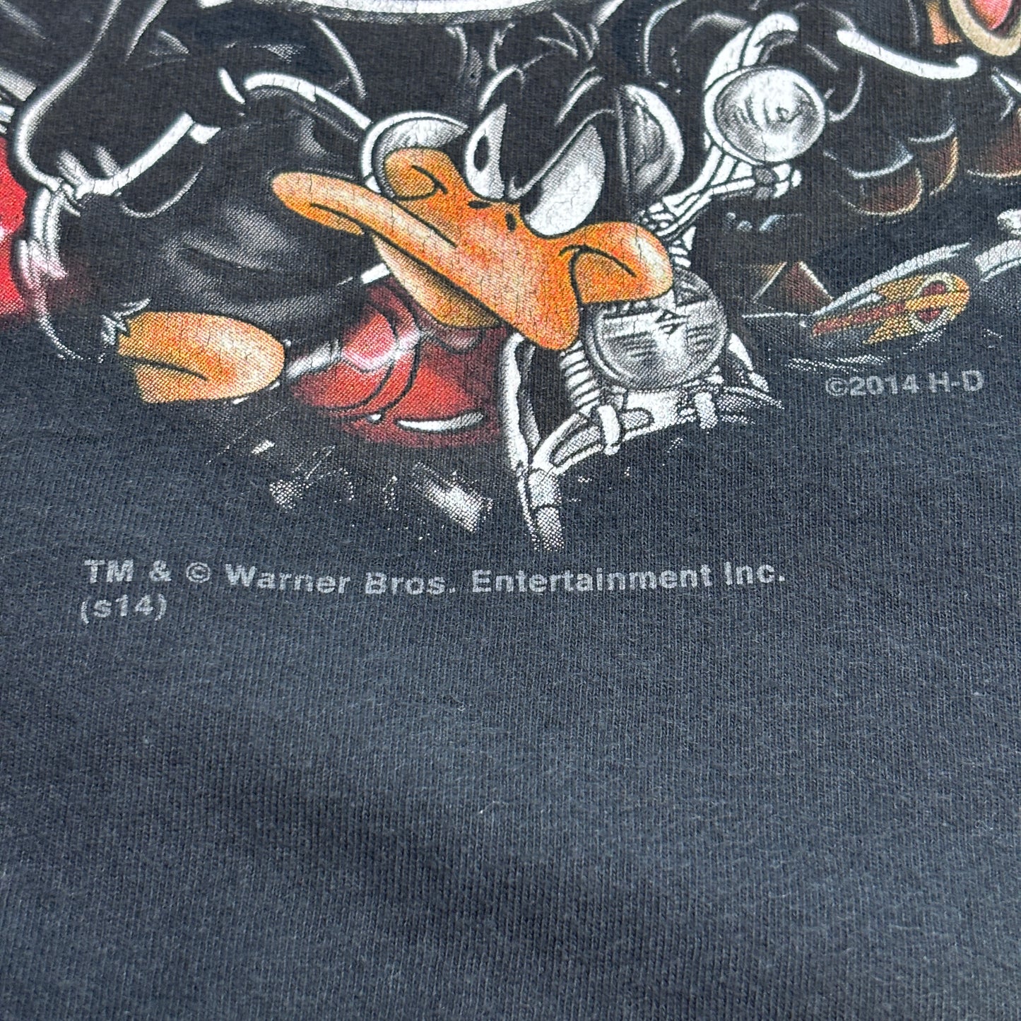【Harley-Davidson × LOONEY TUNES Tシャツ】2014 ハーレーダビッドソン × ルーニー・テューンズ タズマニアンデビル 両面プリント 半袖Tシャツ/8-19