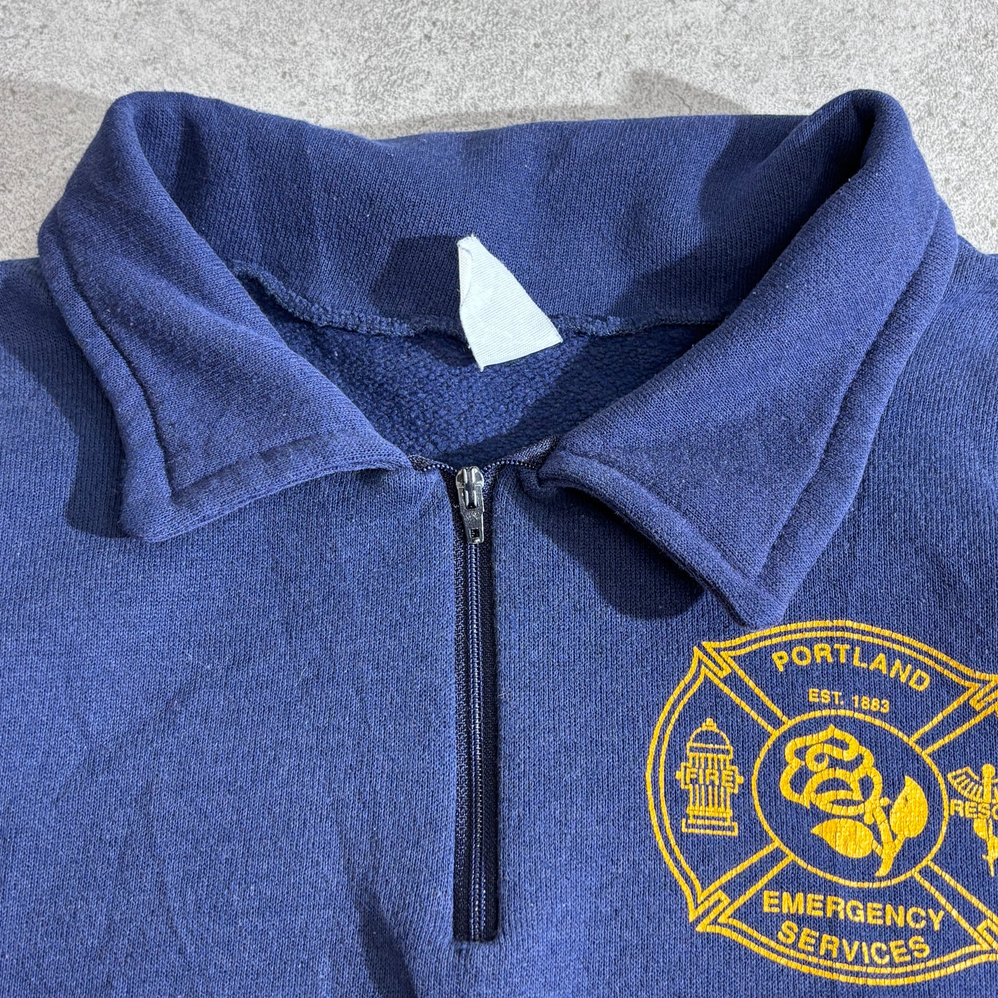 PORTLAND FIRE & RESCUE / ハーフジップスウェット / EMERGENCY SERVICES / ネイビー / プルオーバータイプ/2-54