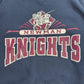 【90s Russell Athletic NEWMAN KNIGHTS スウェット】USA製 XL ラッセルアスレチック カレッジ ネイビー 古着/9-8