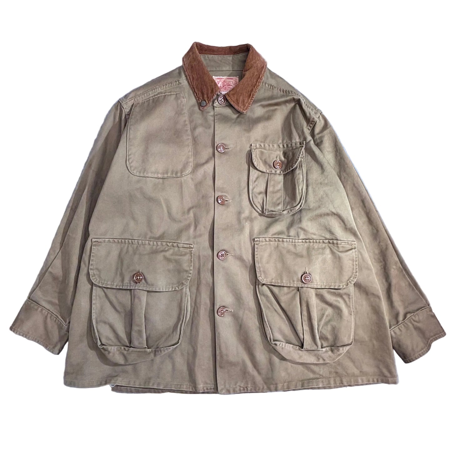 Bob Allen ハンティングジャケット / コーデュロイ襟 ダック地 ワークジャケット 50サイズ USAヴィンテージ1-3