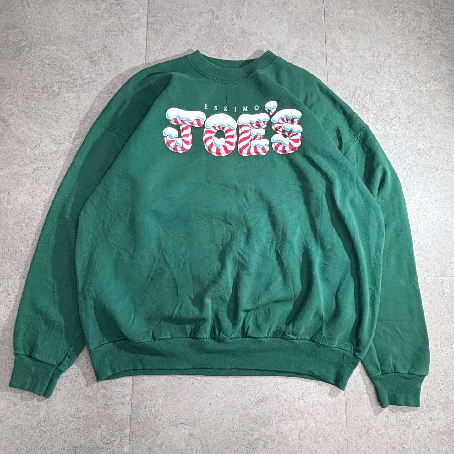 【ESKIMO JOE’S プリントスウェット XL】Hanes COMFORTBLEND グリーン クルーネック/2-86