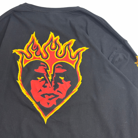 【OBEY フレイムフェイス 両袖プリント ロングスリーブTシャツ】OBEY / Quality Dissent Since 1989 / XL / MADE IN MEXICO/7-79