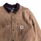 Carhartt カーハート チョアコート USA製 90s ブランケットライナー ダックジャケット BRN フェード/3-13