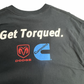 DODGE × Cummins “Get Torqued.” バックプリントTシャツ GILDAN Ultra Cotton XL ブラック/7-47