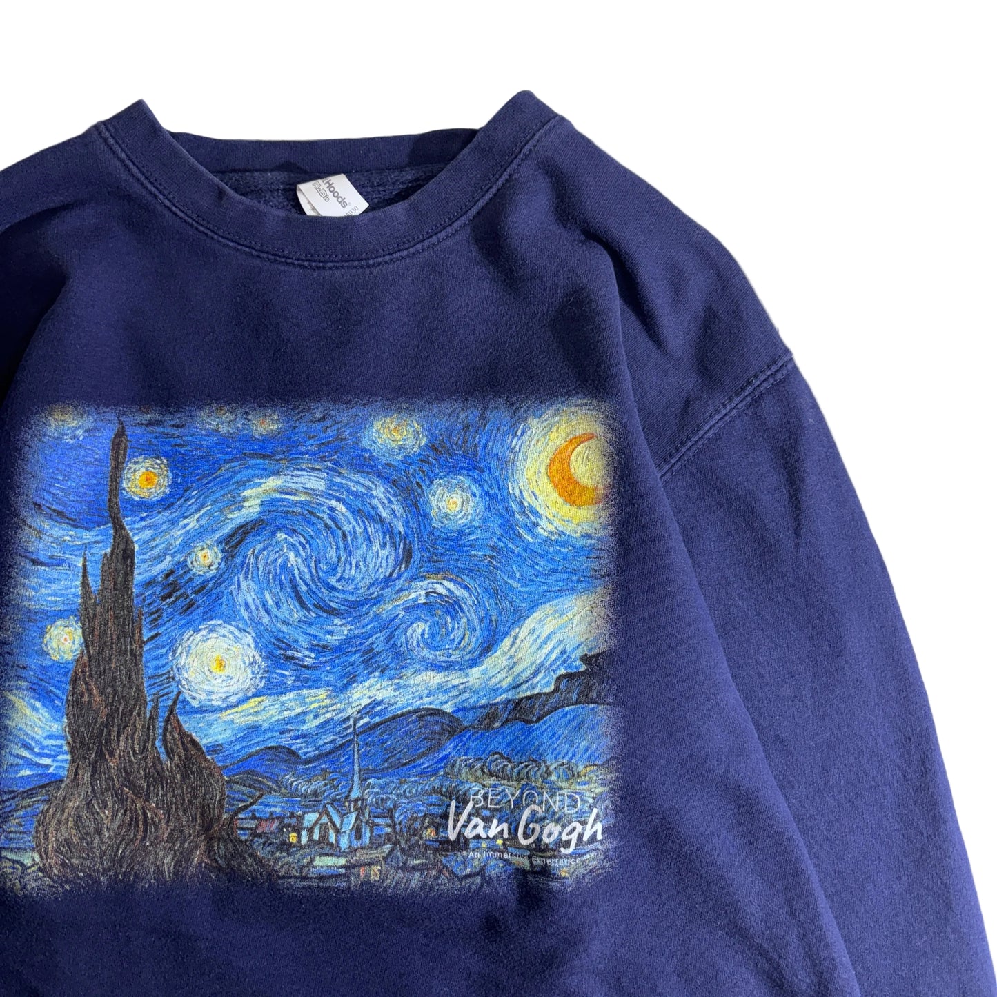 【Van Gogh “Starry Night” プリントスウェット M】Ishoods NUDS アートスウェット 星月夜 ネイビー/2-74