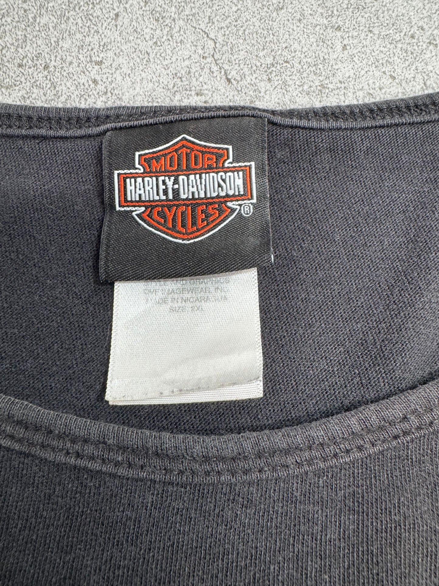 【HARLEY-DAVIDSON DURANGO CO モーターサイクル タンクトップ】両面プリント 2XL ブラック/8-64