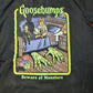 【90s ホラー】Goosebumps グースバンプス Tシャツ｜BEWARE OF MONSTERS レトロ怪奇アメコミ風