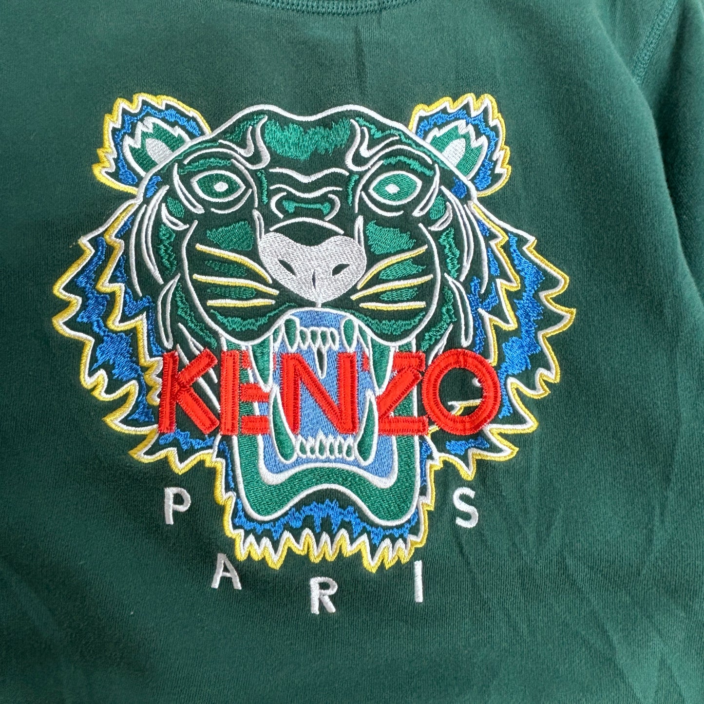 KENZO KIDS タイガー刺繍 スウェット 14A グリーン キッズ ケンゾー トレーナー タイガーヘッド Paris/3-33