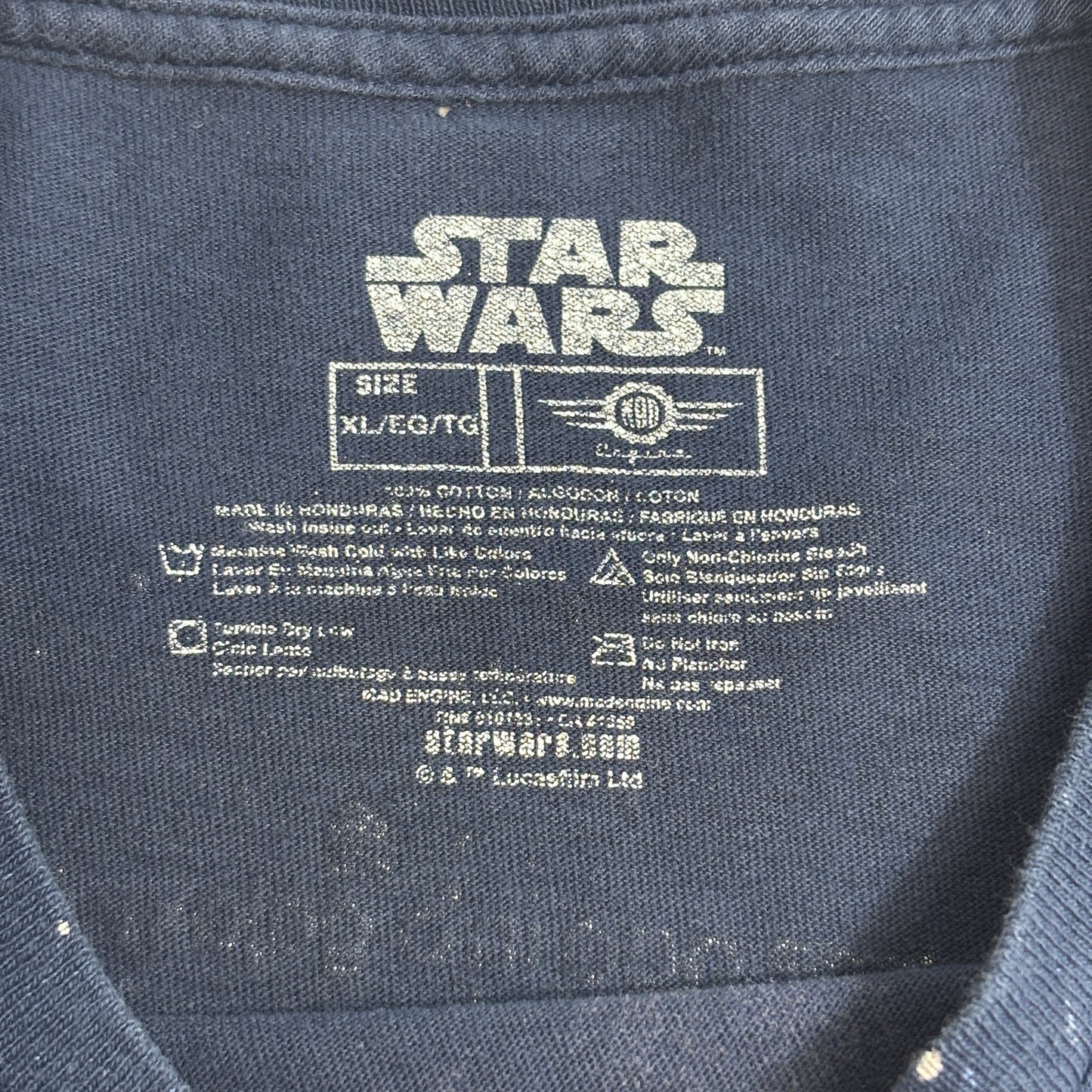 STAR WARS オールオーバープリント キャラクターTシャツ XL ネイビー/7-44