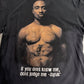【2PAC / Tupac プリントTシャツ】ラップT / ヒップホップT / ブラック / DELTA PRO WEIGHT / 袖ダメージあり/6-12