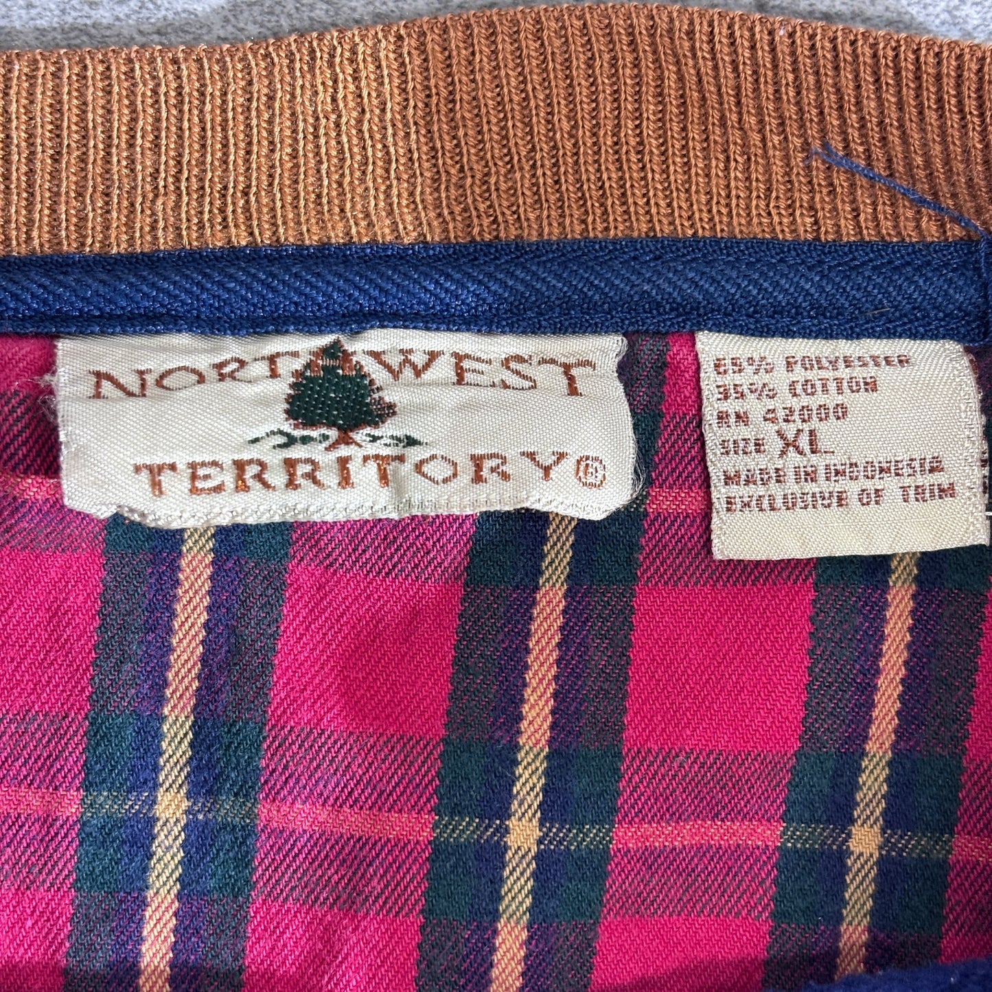 NORTHWEST TERRITORY アウトドア刺繍スウェット / ブルー / XL/2-43