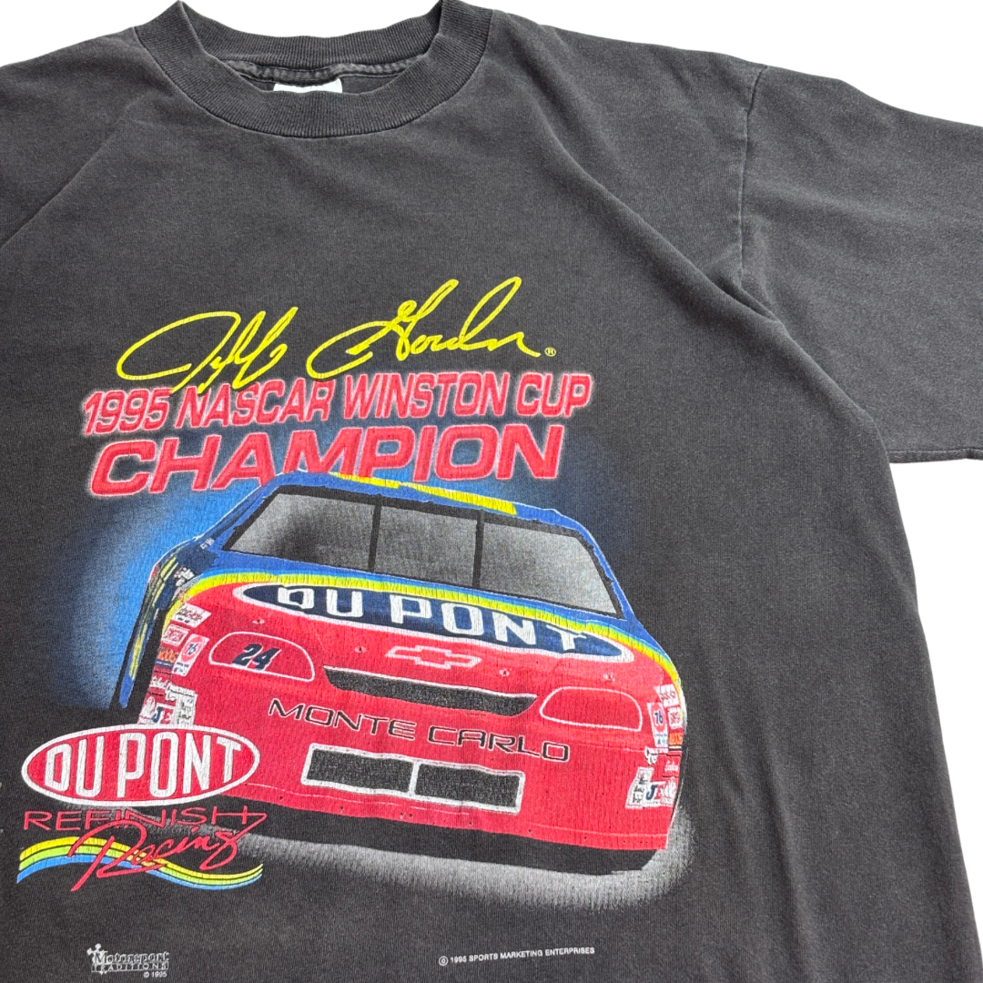 【Jeff Gordon 1995 NASCAR Winston Cup Champion Tシャツ】1995年 NASCAR チャンピオン USA製 Motorsports Traditions 両面プリント 90s ヴィンテージ 古着/7-89