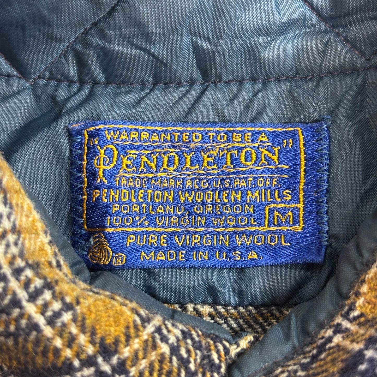 【Pendleton チェック柄 ウールシャツジャケット】ペンドルトン USA製 100%ヴァージンウール 古着8-9