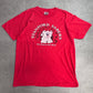 【ONEITA POWER 50/50】STANFORD SABERS アニマルキャラクター プリントTシャツ USA製 レッド/7-38