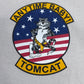 【TOMCAT ANYTIME BABY! プリントTシャツ】ミリタリー系 キャットデザイン GILDANボディ 2XL ニカラグア製 古着/8-58