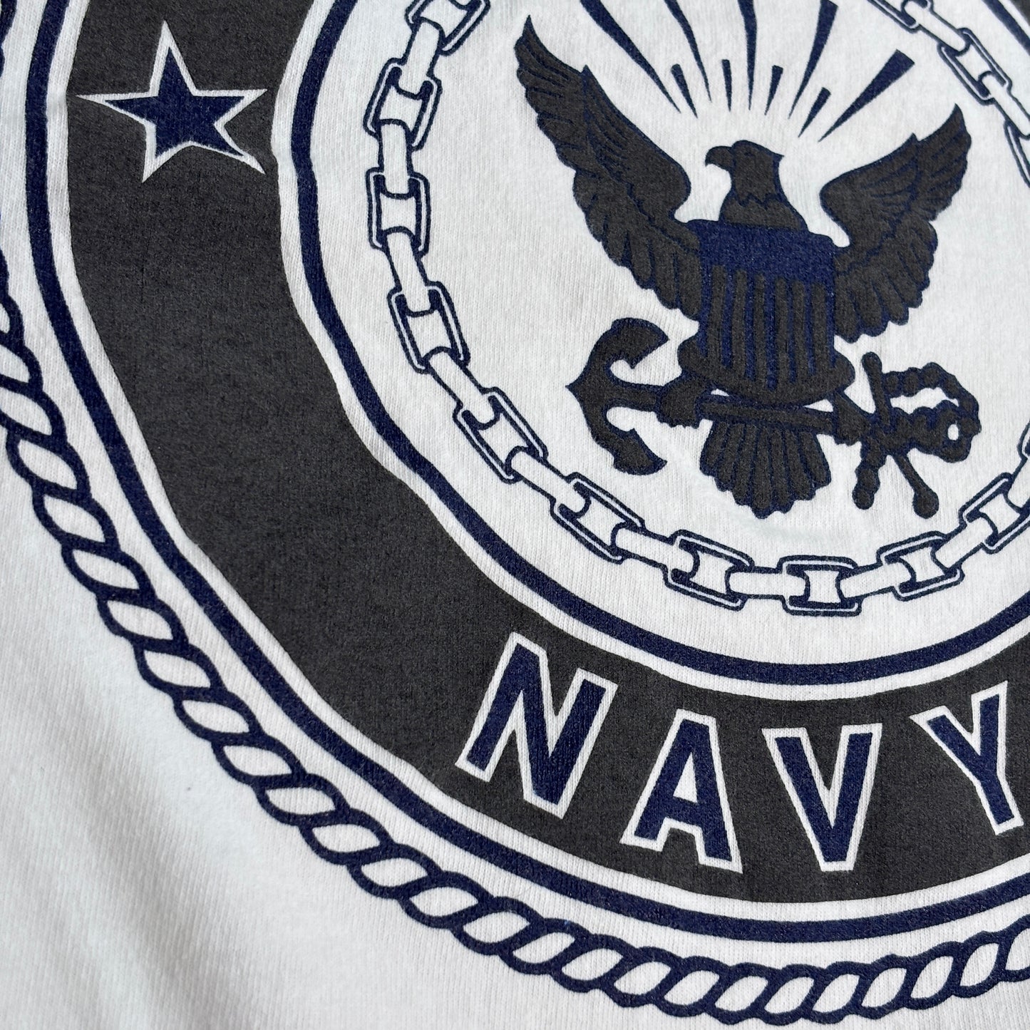 【U.S. NAVY】ミリタリー 両面プリント Tシャツ MADE IN U.S.A./7-93