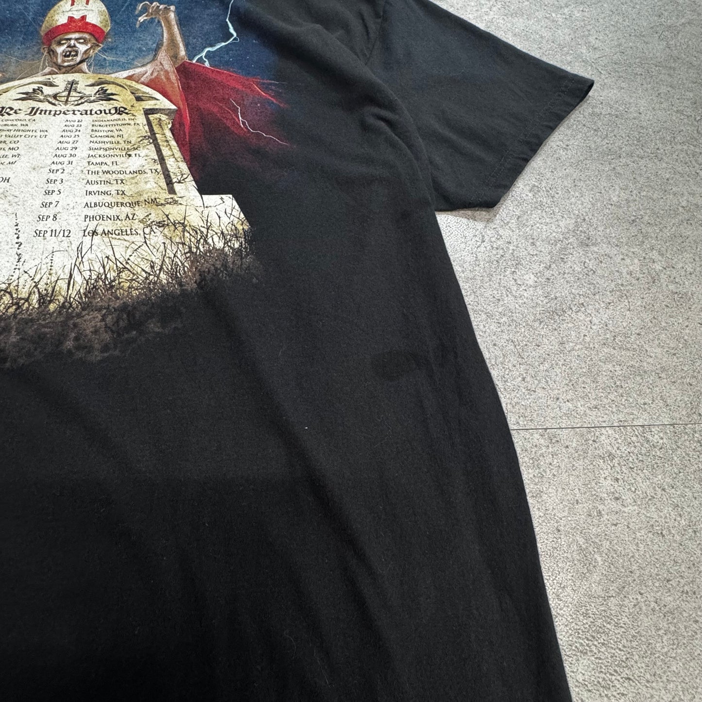 【Ghost / Re-Imperatour プリントTシャツ】バンドT / ブラック / 両面プリント / OPTIMA / 2XL / メキシコ製/6-14