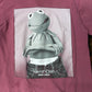 【Kermit Clein カーミット パロディ Tシャツ】くすみエンジ系 キャラクター プリントT 古着/6-8