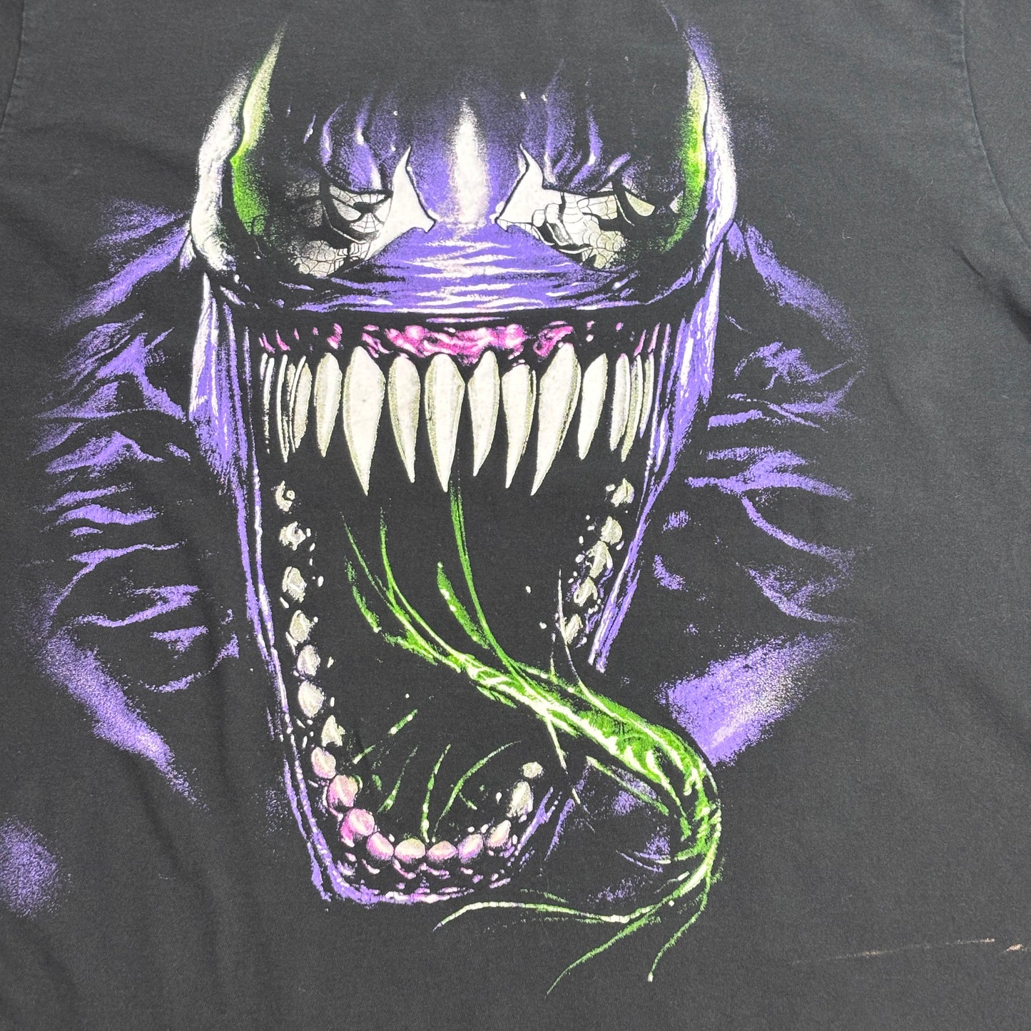 【MARVEL VENOM ビッグフェイス オフィシャル プリントTシャツ 2XL】7-110
