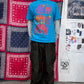 90s Laurel Burch Cat アートTシャツ USA製 シングルステッチ｜カラフル猫デザイン ヴィンテージ/3-47