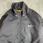 NIKE 90s ナイロンジャケット ブラック×イエロー リバーシブル仕様 スウォッシュ刺繍 インド製 Sサイズ1-9