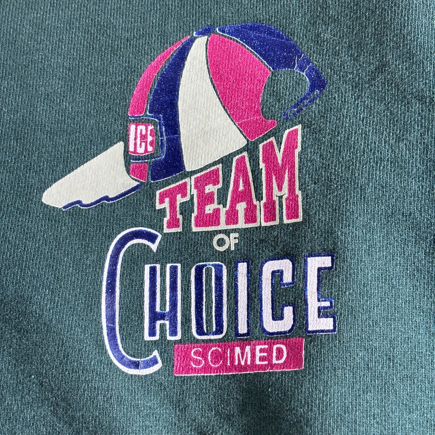 90s USA製 FRUIT OF THE LOOM TEAM OF CHOICE スウェット / グリーン / XL / ヴィンテージ クルーネック トレーナー/2-60