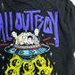 【Fall Out Boy バンドTシャツ】UFO グラフィック 両面プリント ブラック GILDAN XL 古着/8-68
