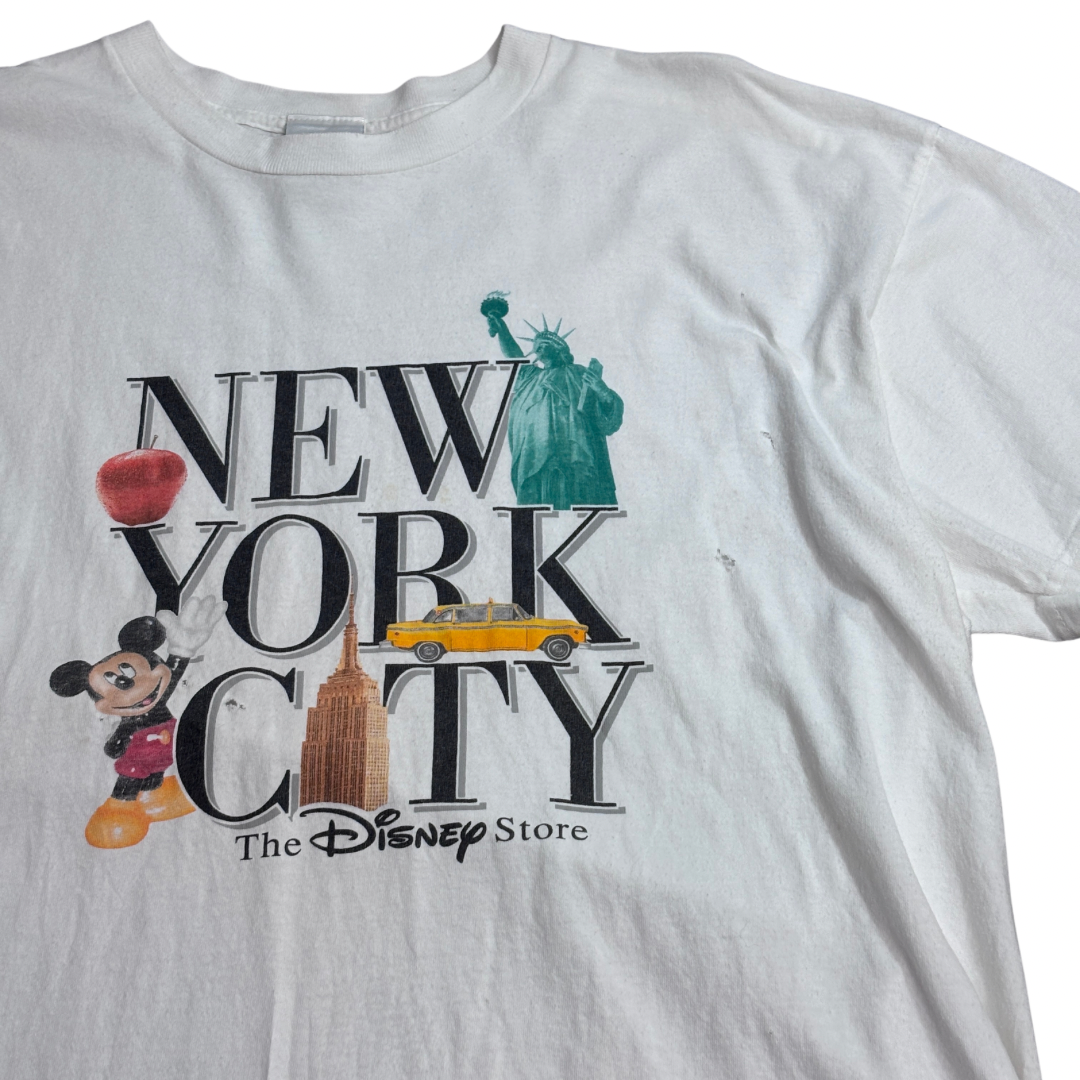 【90s USA製 The Disney Store NEW YORK CITY ミッキーマウス Tシャツ】The Disney Store / NEW YORK CITY / USA製 / ミッキーマウス/7-74