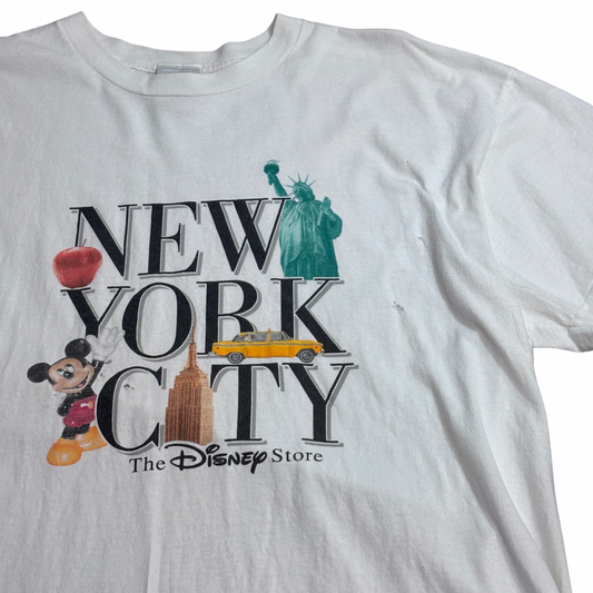 【90s USA製 The Disney Store NEW YORK CITY ミッキーマウス Tシャツ】The Disney Store / NEW YORK CITY / USA製 / ミッキーマウス/7-74