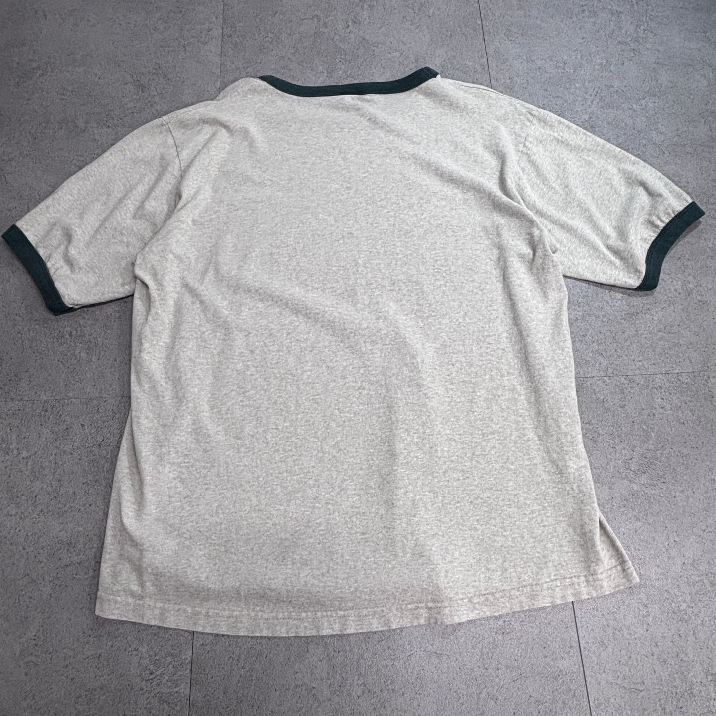 AQUAMAN（アクアマン） リンガーTシャツ DCコミックス グレー × グリーン フェードデザイン/7-41