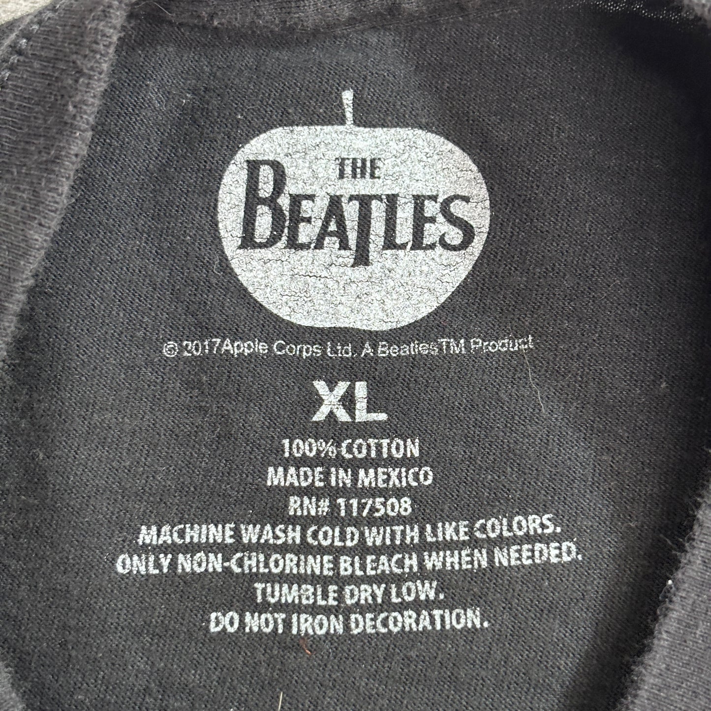 【THE BEATLES Abbey Road プリントTシャツ】ビートルズ アビイ・ロード 2017 Apple Corps Ltd. オフィシャル XL メキシコ製 古着/8-1