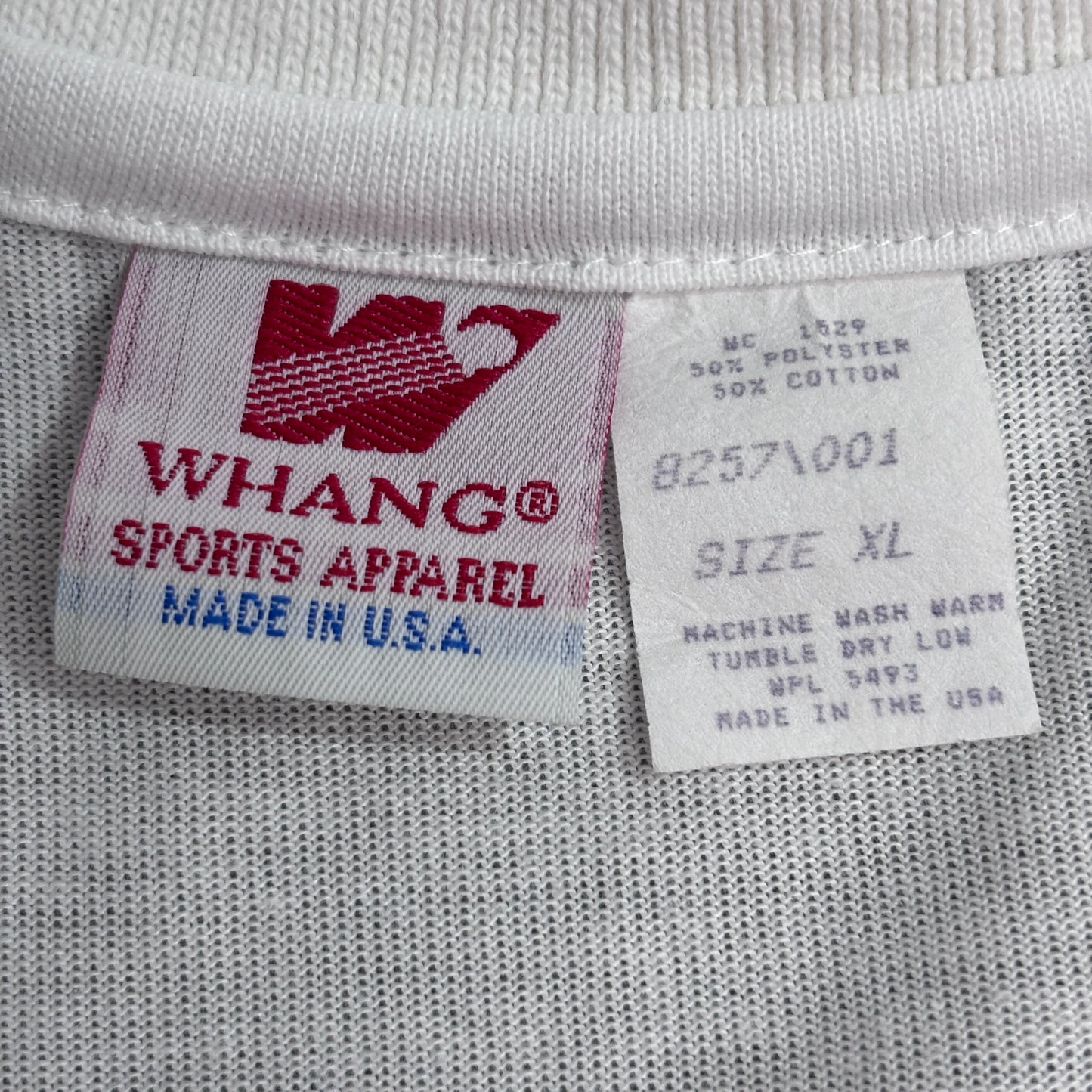 【USA製 WHANG SPORTS APPAREL ボーダー ポロシャツ】ネイビー×ホワイト XL/8-74
