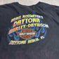 【Harley-Davidson Daytona Bike Week 2009 プリントTシャツ】Daytona Beach FL スカル 両面 袖プリント 古着/8-16