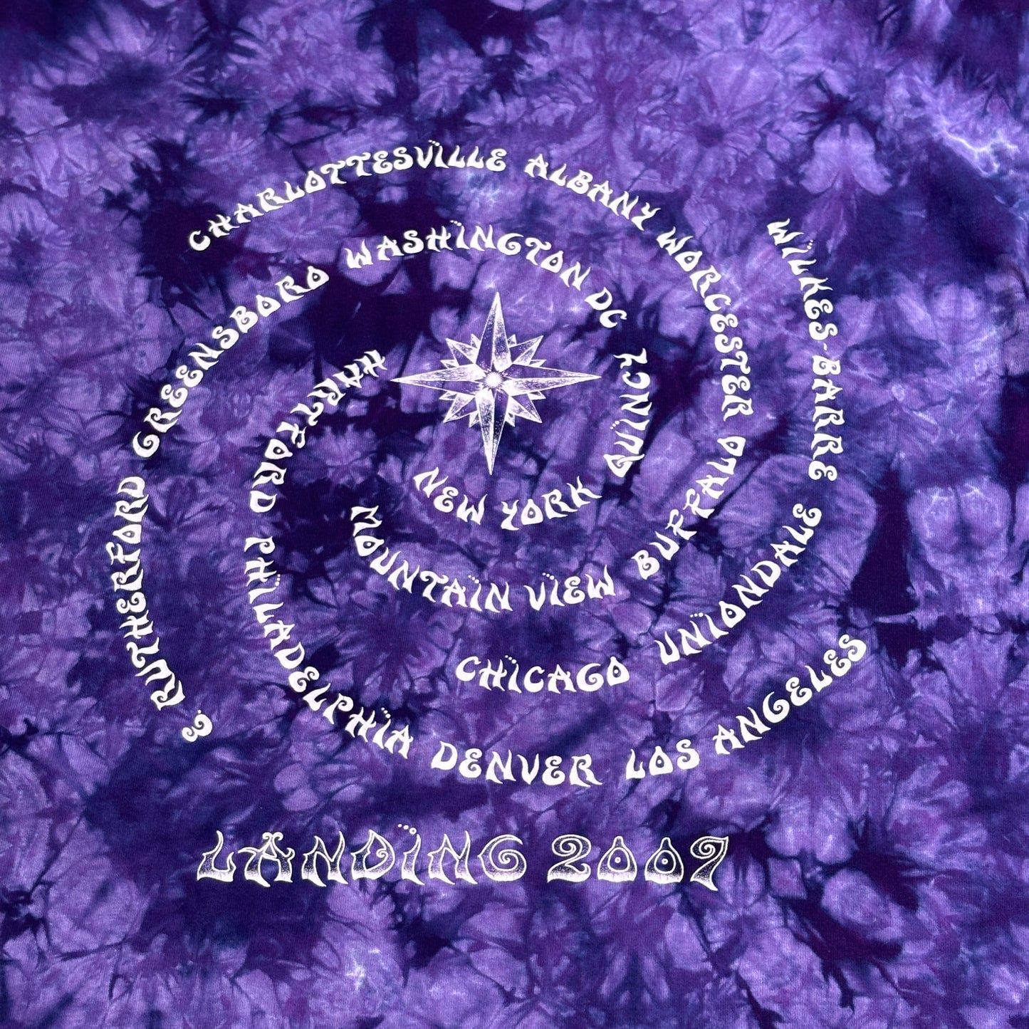 【2007 Grateful Dead “The Dead” Landing Tour タイダイ バンドTシャツ パープル L】8-29