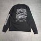 【HARLEY-DAVIDSON サンタクロース バイク クリスマス ロングスリーブTシャツ】2021年 M ブラック 両面プリント 袖プリント/8-44