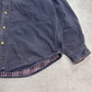 【Carhartt チェック裏地 ダック ワークシャツジャケット】ブラック系 M スナップボタン フェード 古着/8-37