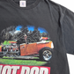 【HOT ROD MAGAZINE 50th Anniversary プリントTシャツ ブラック】DELTA PRO WEIGHT ホットロッド 車 アメ車 古着/4-53