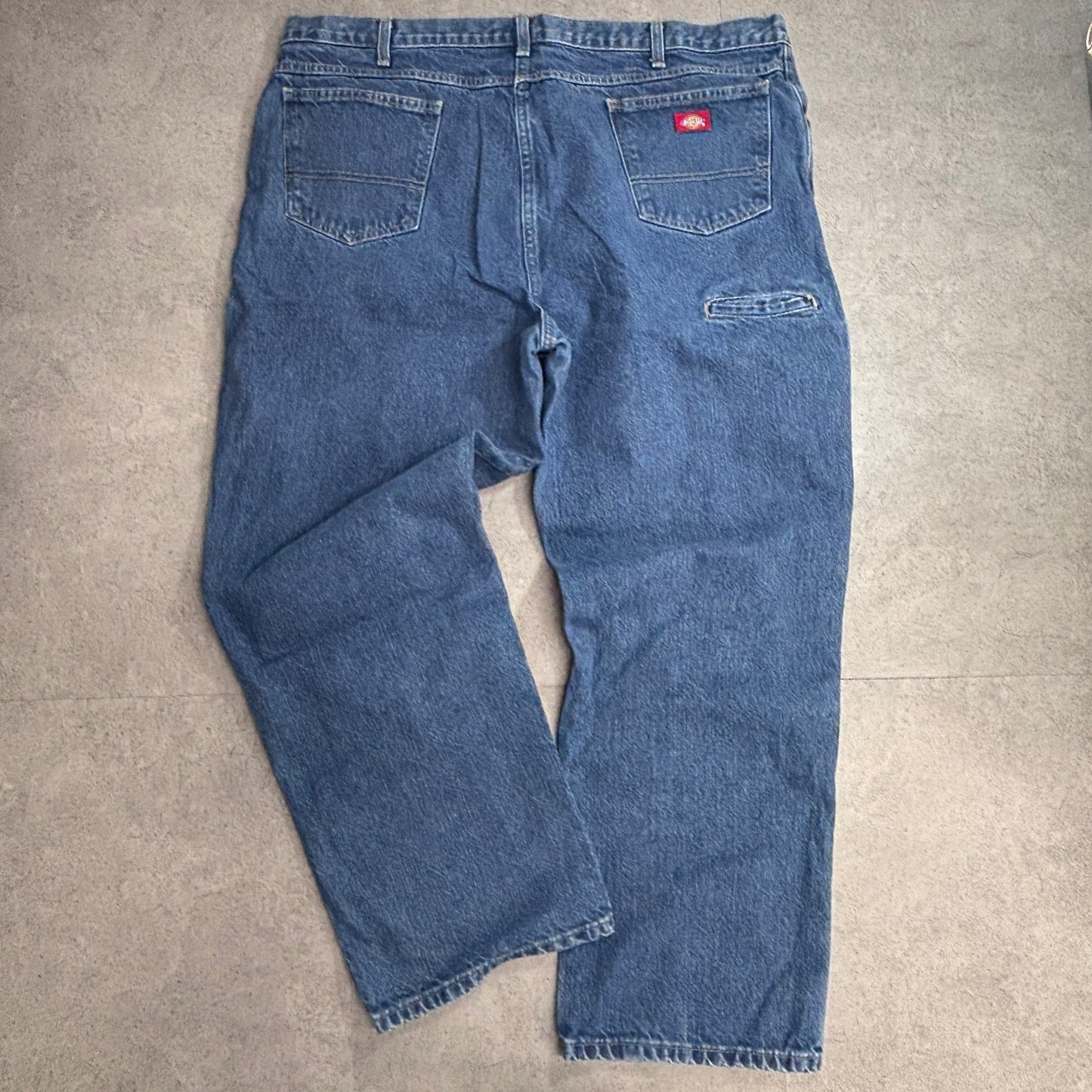 【Dickies ダブルニー デニム ワークパンツ】42×30 ブルー メキシコ製 ペインターパンツ 古着/8-36