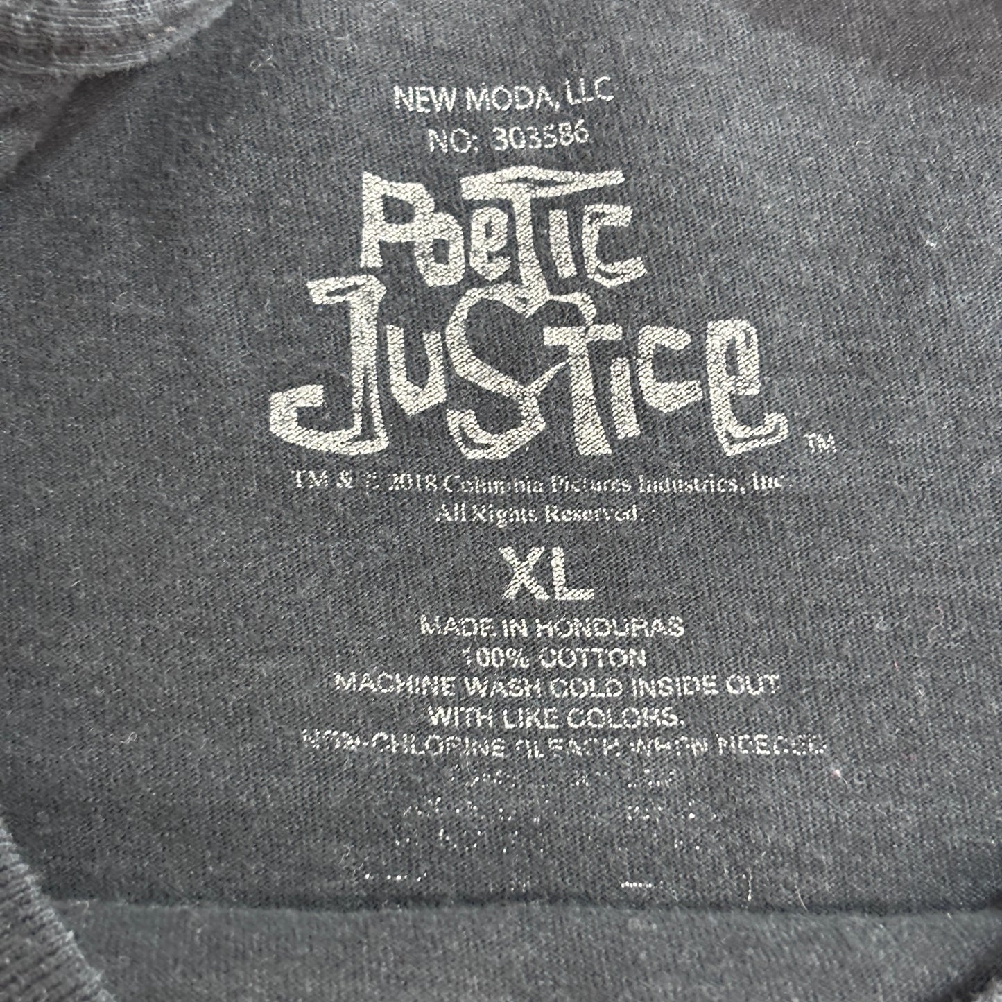 【2PAC “Poetic Justice” フォトプリントTシャツ】Tupac Shakur / ムービーTシャツ / ブラック/7-78