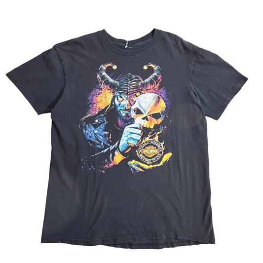 Harley-Davidson “Devil & Skull” 2014年製 / 両面プリント / カナダ限定 ROCKY’S HARLEY-DAVIDSON / ブラック / XL相当/2-29