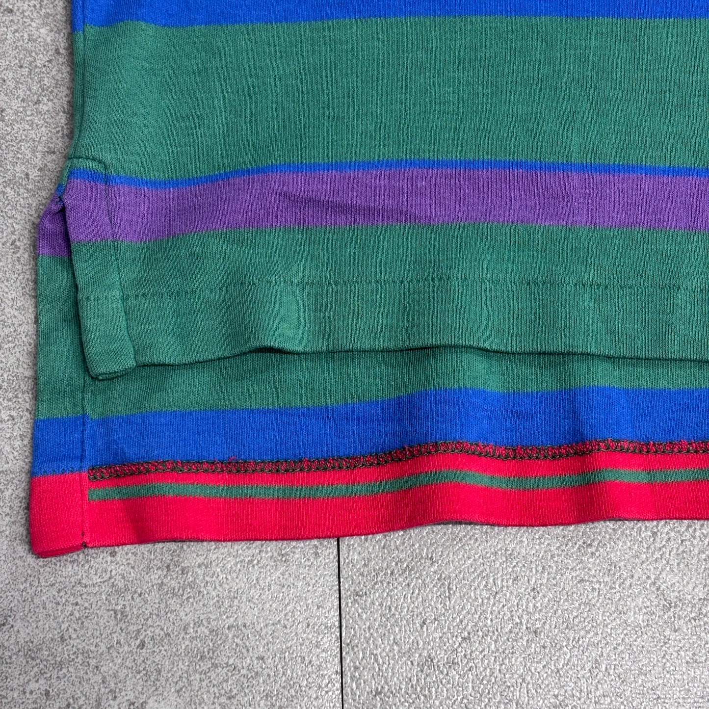 【90s Polo by Ralph Lauren ボーダーポロシャツ USA製 マルチカラー】8-22