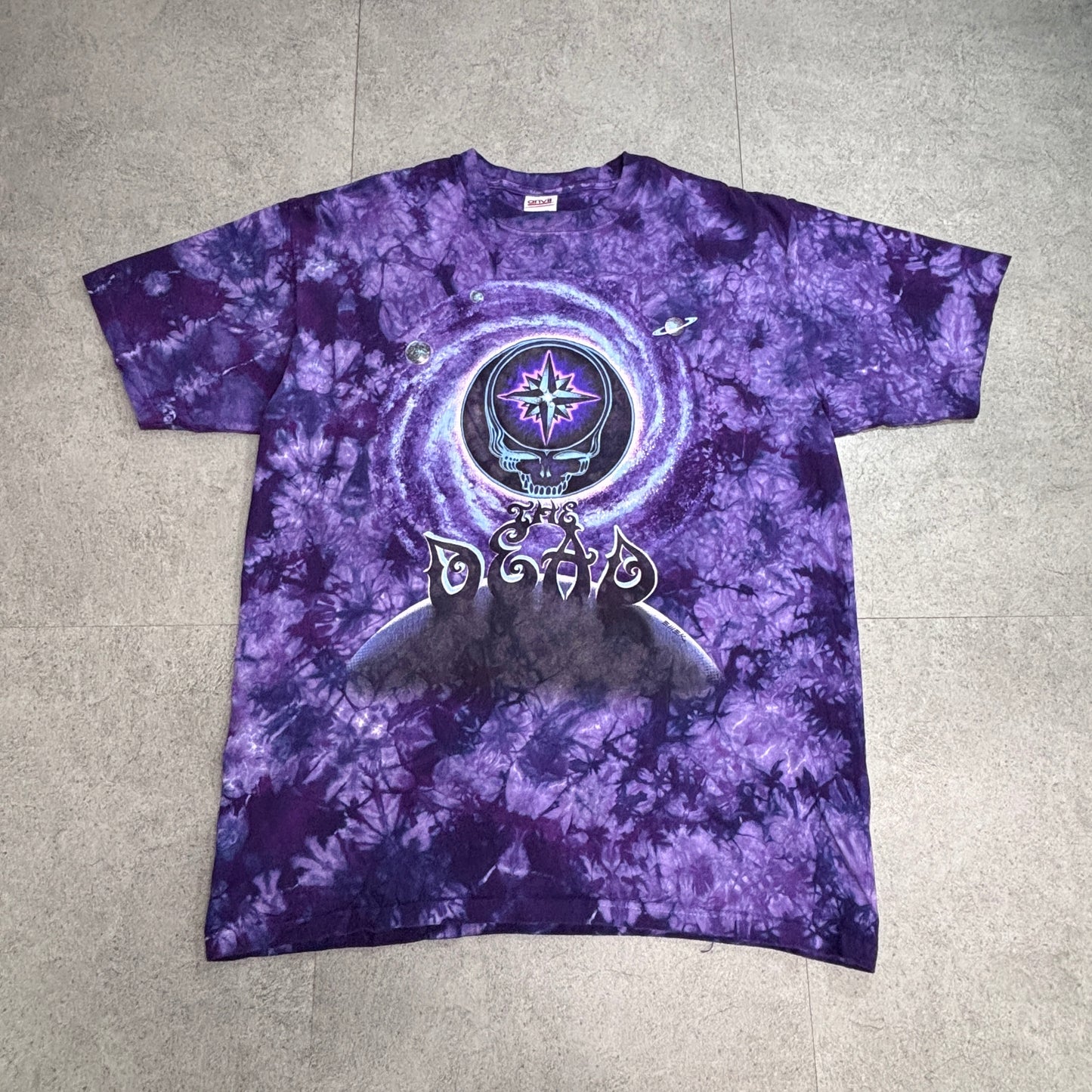 【2007 Grateful Dead “The Dead” Landing Tour タイダイ バンドTシャツ パープル L】8-29
